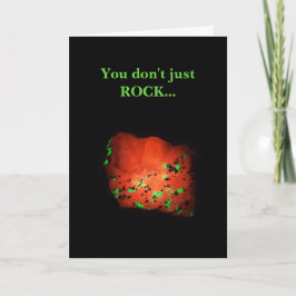Cartão De Festividades Fluorescent Rock under UV Light Greeting Card