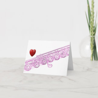 Cartão De Festividades Flute or Flutist Greeting card or Note Card