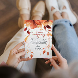 Cartão De Festividades Fluxos de Ceda de Aquarela Personalizados de Ação