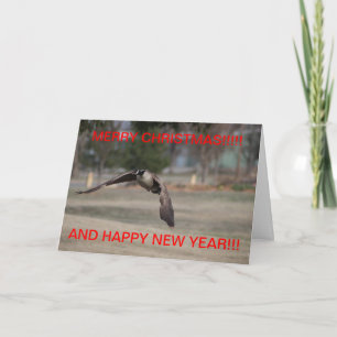 Cartão De Festividades FLYING CANADIAN GOOSE Christmas Card