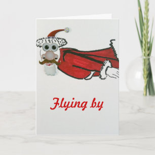 Cartão De Festividades Flying Santa