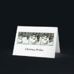 Cartão De Festividades Foal & Snowman Christmas Card<br><div class="desc">This Christmas card is designed with a humorous original artwork of a foal and a snowman created by artist Jayne Wilson in Bryce 3D. The foal thinks the snowman's carrot nose will make the perfect Christmas treat! Animal lovers will enjoy this Christmas card.</div>