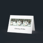 Cartão De Festividades Foal & Snowman Christmas Card<br><div class="desc">This Christmas card is designed with a humorous original artwork of a foal and a snowman created by artist Jayne Wilson in Bryce 3D. The foal thinks the snowman's carrot nose will make the perfect Christmas treat! Animal lovers will enjoy this Christmas card.</div>