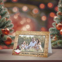 Fofa Foto de Natal com Gnomo Lenhador Rústico