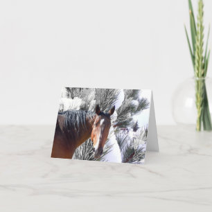 Cartão De Festividades Fofo Feliz Navidad Horse Natal em Espanha