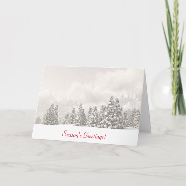 Cartão De Festividades Foggy Christmas Eve Card (Frente)