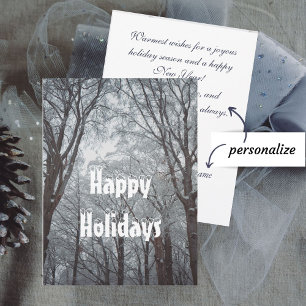 Cartão De Festividades Foggy Winter Forest
