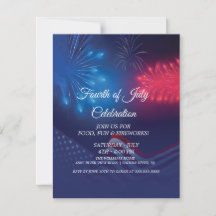 Fogos de artifício modernos personalizados em 4 de