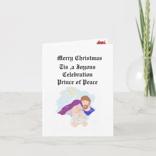 Cartão De Festividades Folded Holiday Card   :Birth Of Jesus Christ  (Frente)
