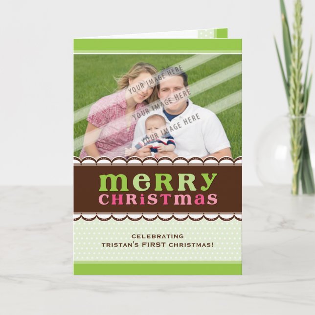 Cartão De Festividades FOLDED PHOTO GREETING CARD :: candyfloss 2 (Frente)