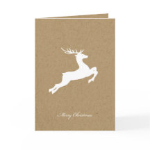 Folding Deer Photo Christmas Card