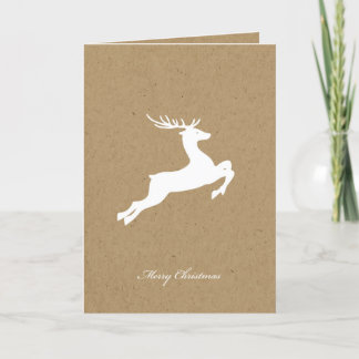 Cartão De Festividades Folding Deer Photo Christmas Card