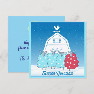 Cartão De Festividades Folece Navidad, Bela Ovelha de Natal Personalizada
