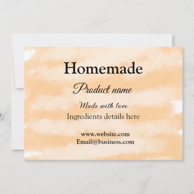 Cartão De Festividades Folha caseira feita com amor adicionar texto site (Frente)