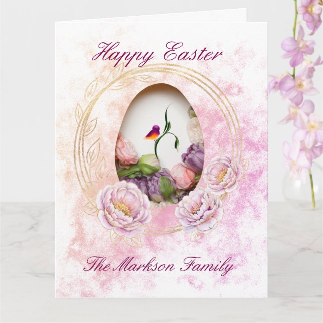 Cartão de Festividades Folha Dupla (Orquídea)