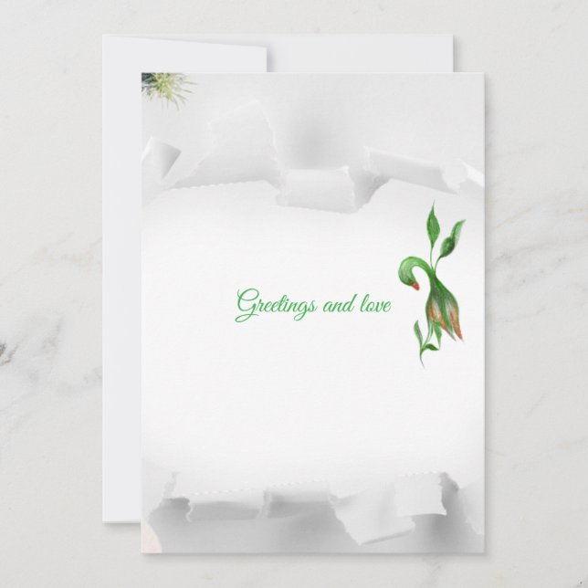 Cartão de Festividades Folha Única (Frente)