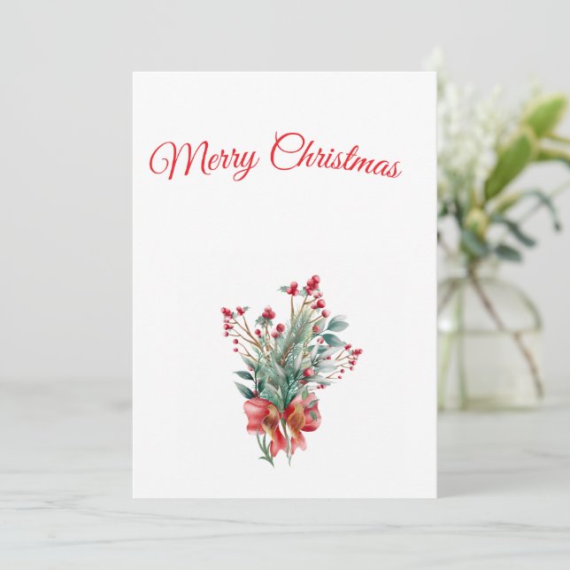 Cartão de Festividades Folha Única (Em pé/Frente)