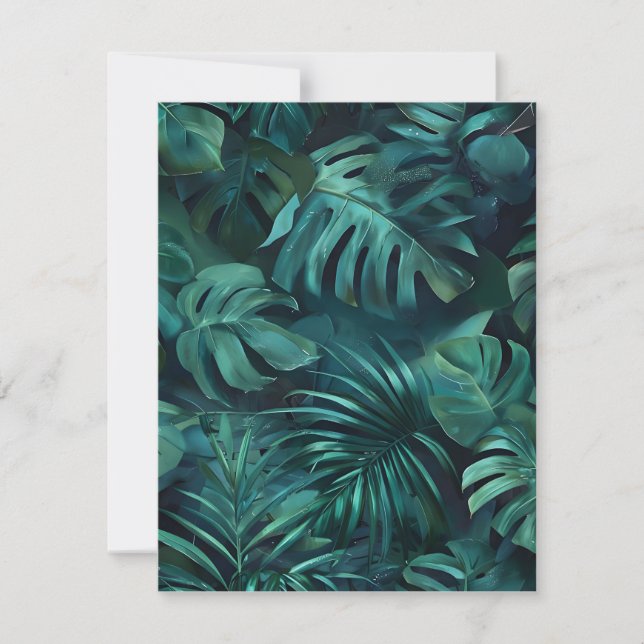 Cartão De Festividades Folhagem tropical (Frente)