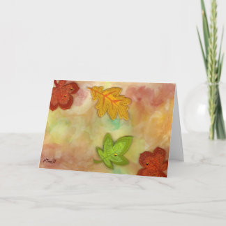 Cartão De Festividades folhas