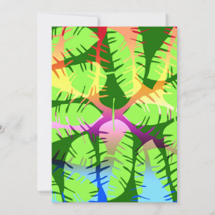 CARTÃO DE FESTIVIDADES FOLHAS BOTÂNICAS DE ABSTRATO BANANA