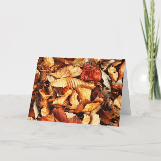 Cartão De Festividades Folhas de outono (Frente)