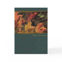 Folhas pintadas para Ação de Graças