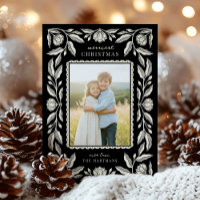 Folk Art Floral Frame Foto de Natal
