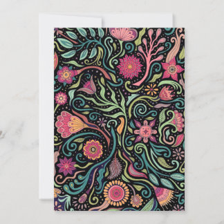 Cartão De Festividades Folk Art Flower Card