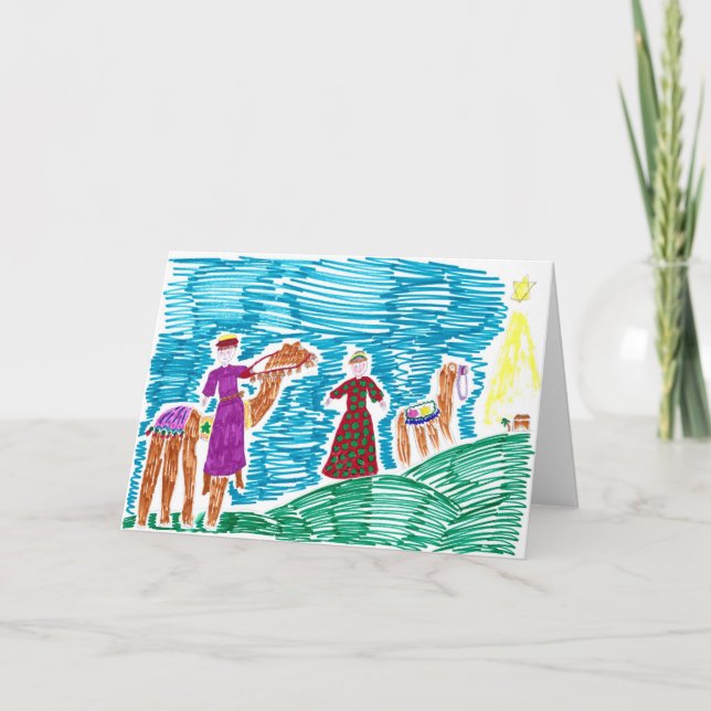 Cartão De Festividades Following the Star Christmas Card (Frente)