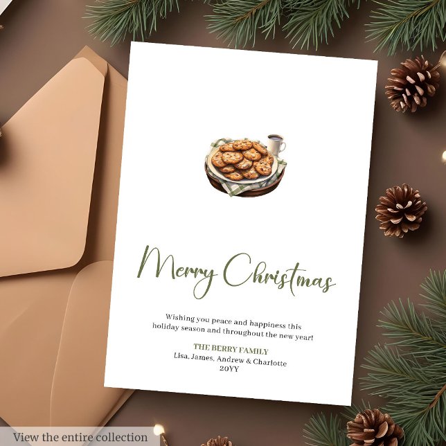 Cartão De Festividades Fonte de Letra Manuscrita Rústica Saudação de Nata (Rustic Script Font Botanical Christmas Greeting Card

)