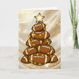 Cartão De Festividades Football Christmas Tree Holiday Card