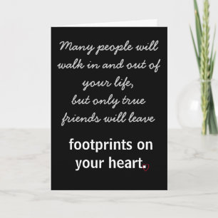 Cartão De Festividades Footprints on your heart * Valentine's Day