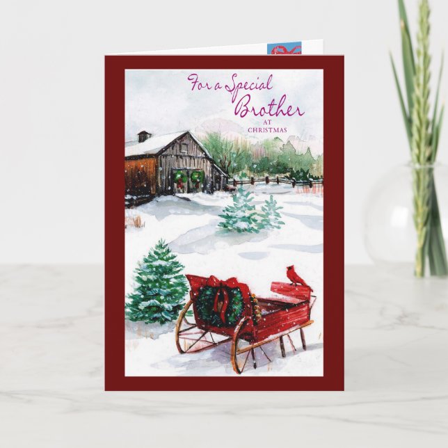 Cartão De Festividades For A Special Brother (Frente)