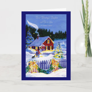 Cartão De Festividades For A Wonderful Daughter and Son-in-Law
