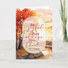 Cartão De Festividades for Aunt Thanksgiving Autumn Foliage Custom