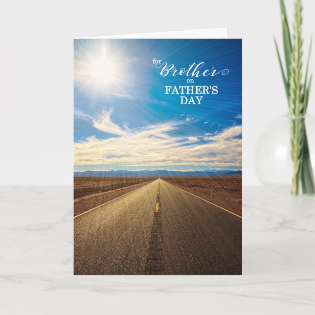 Cartão De Festividades for Brother on Father's Day Endless Road (Frente)