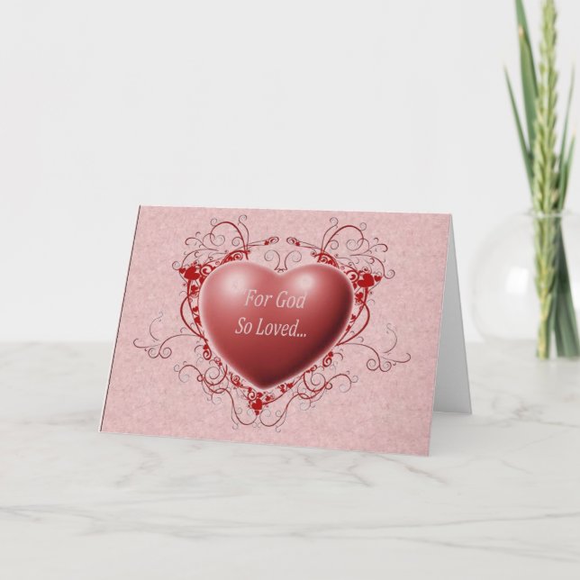 Cartão De Festividades For God So Loved (Frente)
