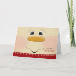 Cartão De Festividades For Great Niece Christmas Happy Snowman Face<br><div class="desc">Send a sweet Christmas greeting to a young Great Niece with this adorable close up of a happy Snowman face. Partial graphic courtesy of Trina Clark.</div>