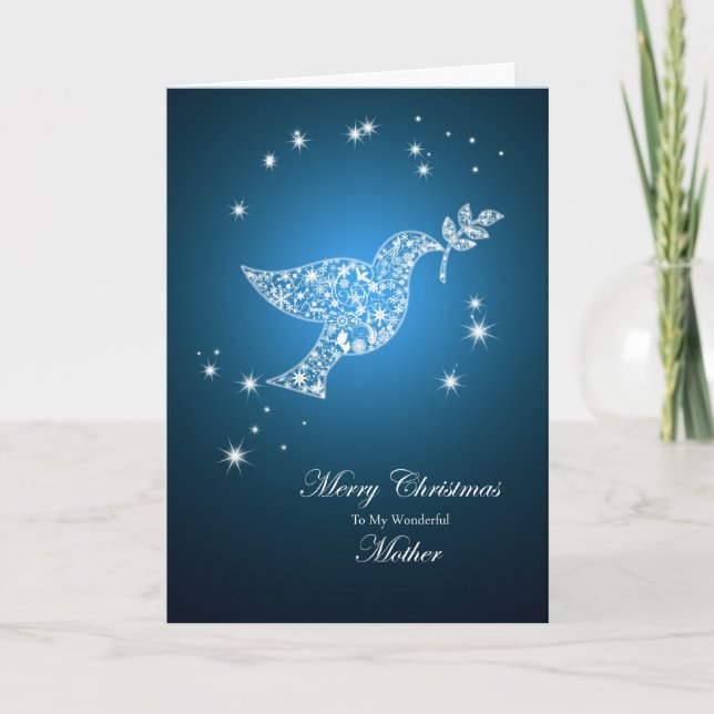 Cartão De Festividades For Mother, Dove of peace Christmas card (Frente)