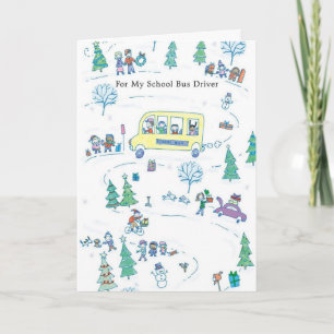 Cartão De Festividades For My School Bus Driver