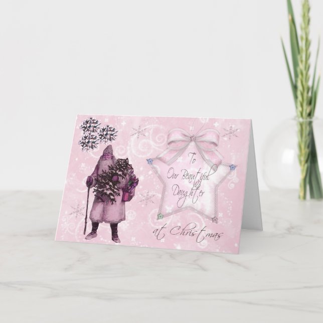 Cartão De Festividades For our Daughter at Christmas (Frente)