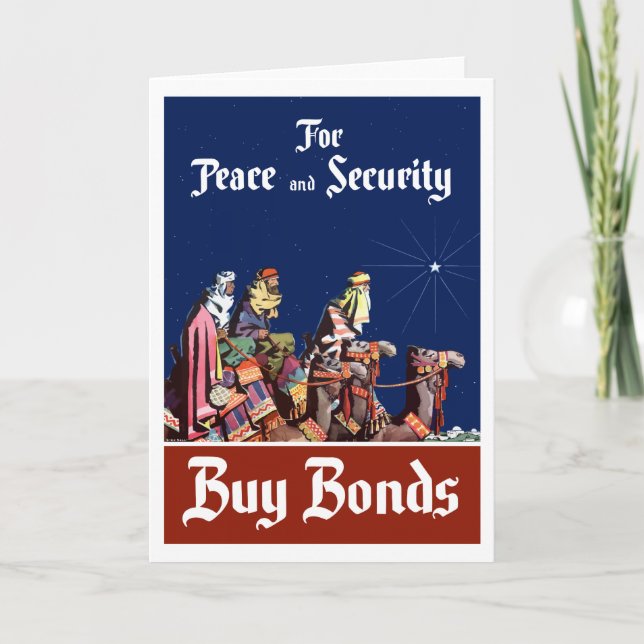 Cartão De Festividades For Peace and Security Buy Bonds (Frente)