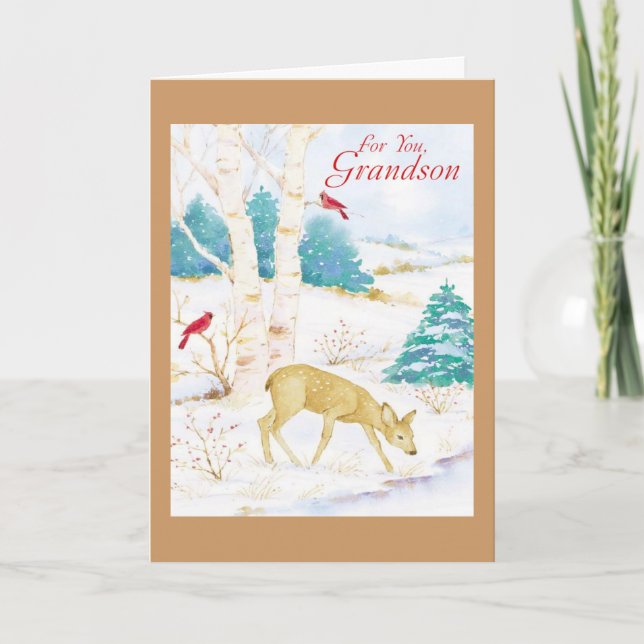 Cartão De Festividades For You, Grandson (Frente)