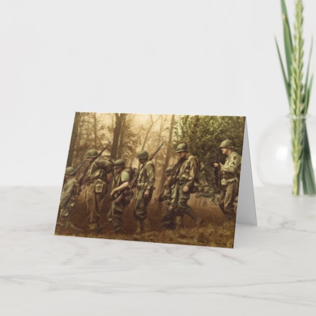 Cartão De Festividades Forças aliadas WW2 (Frente)