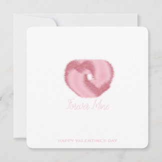 Cartão De Festividades Forever Mine - Minimal Pink Valentine card