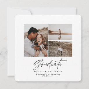 Cartão De Festividades formando multifoto de script elegante moderno