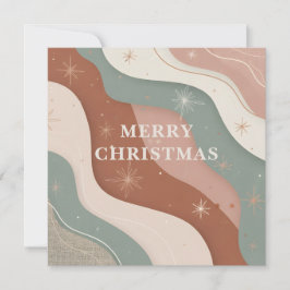 Cartão De Festividades Formas Abstratas de Natal Boho