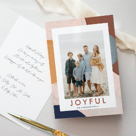 Cartão De Festividades Formas Pintadas com Aquarela Abstrata Foto Boho