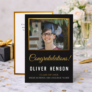 Cartão De Festividades Formatura Foto de Conclusão de Curso Parabéns Negr