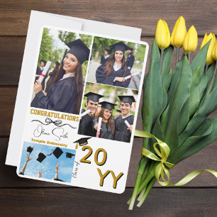 Cartão De Festividades Formatura Personalizada 4 Fotos Parabéns Graduado